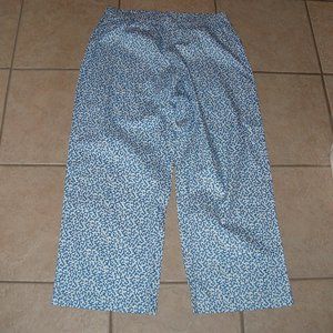 NEW Blue Print Sz Large Elastic Waist Cotton Lounge Sleep Pants MARK ASHTON